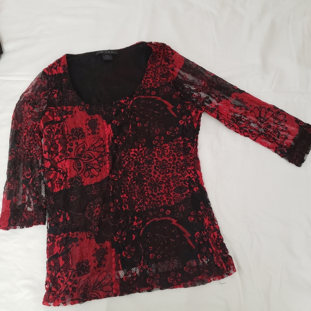 Black and red top